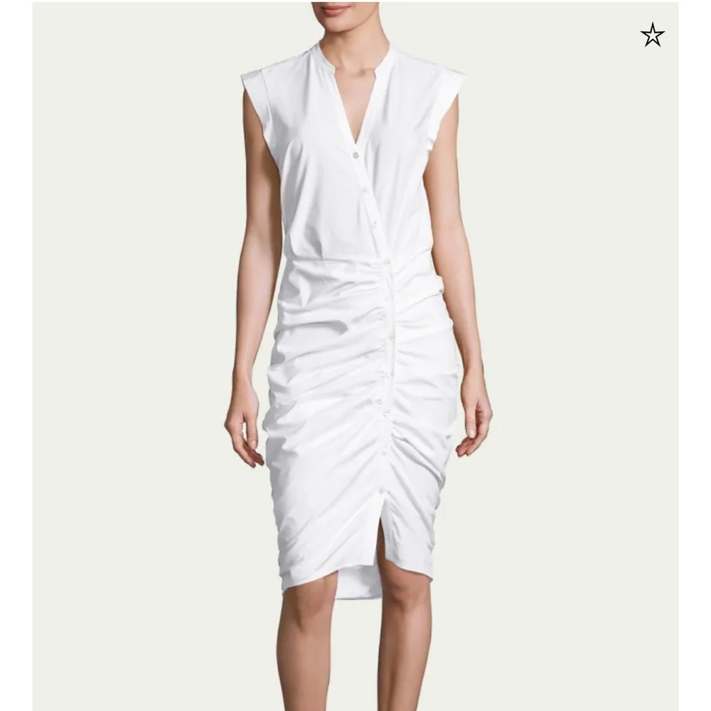 Veronica Beard Ruched Shirt Dress NWT